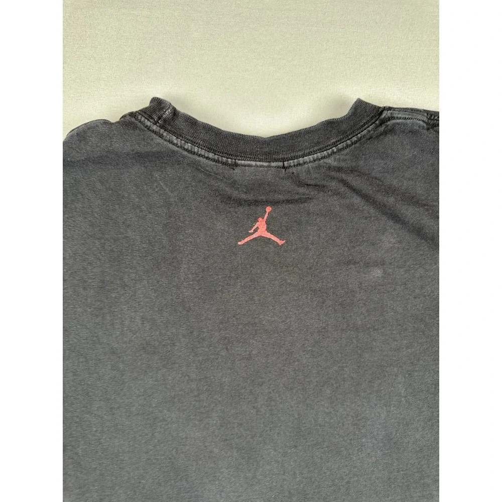 Vintage 2005 Jordan Fly Jumpman T Shirt XL Black Red Air Jordan Faded
